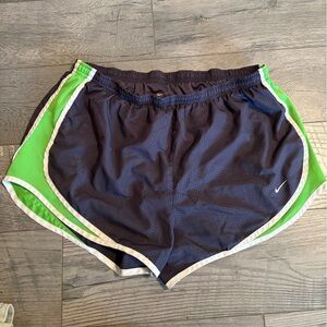 Nike Black Dri-FIT Athletic Shorts with White Swoosh